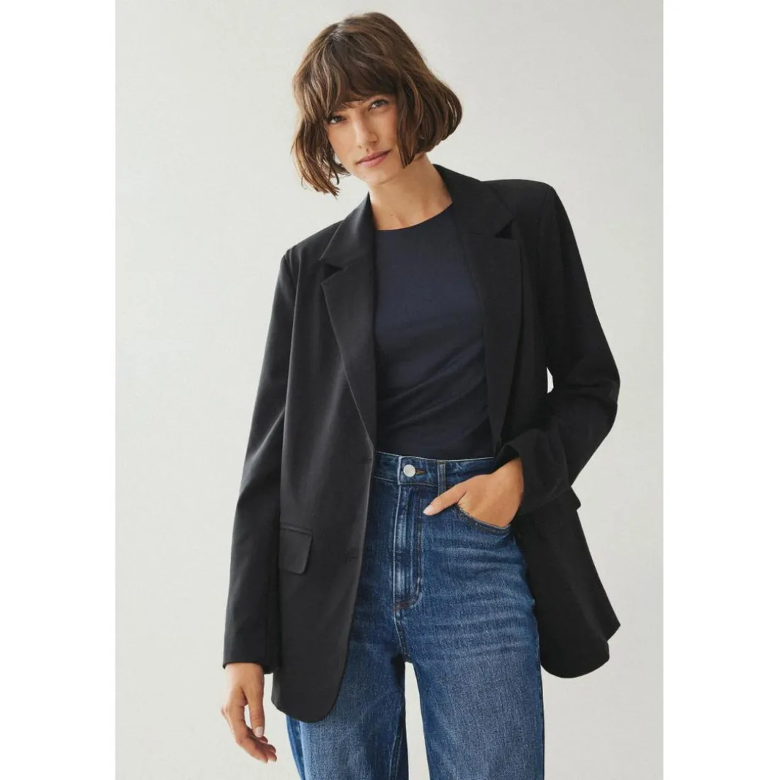 Blazer loose fit noir