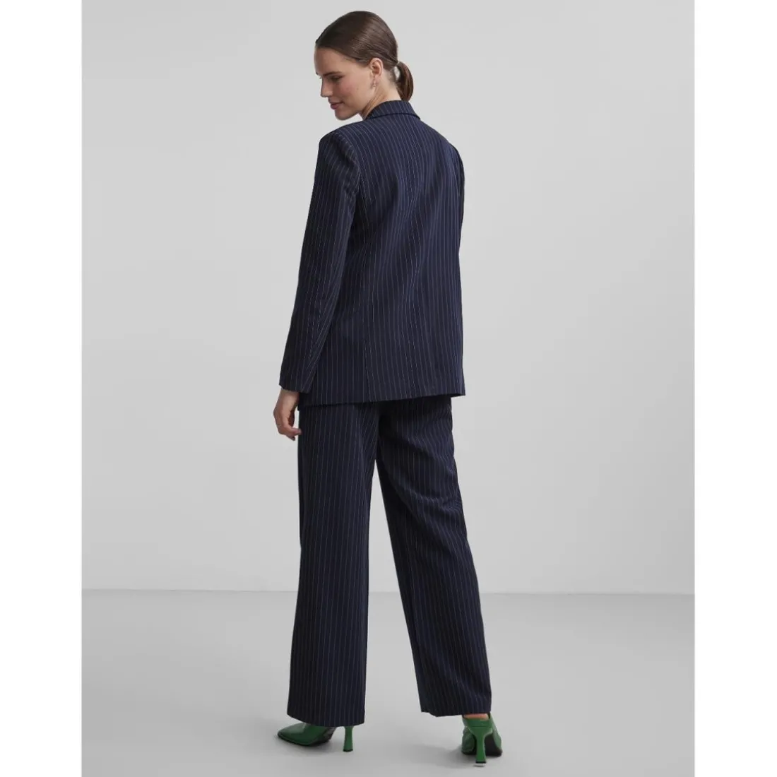 Blazer oversize fit revers à encoche bleu