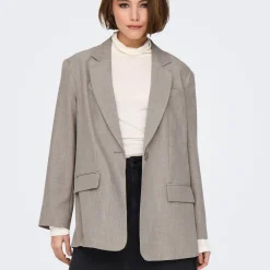 Blazer oversize ONLLINDAS - Gris orange lilium Nola