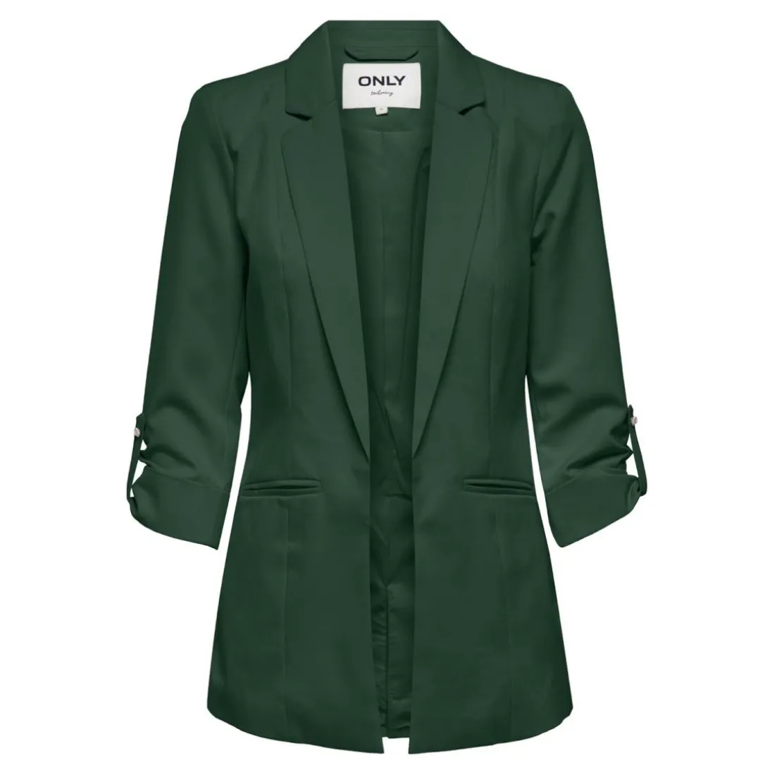 Blazer regular fit col à revers vert foncé Noémie