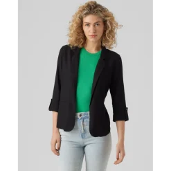 Blazer Regular Fit Col à revers noir Aria