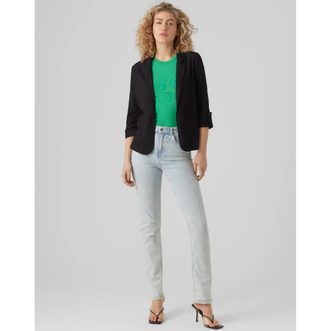 Blazer Regular Fit Col à revers noir Aria