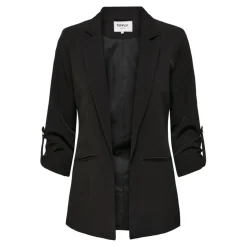 Blazer regular fit col à revers noir Lise