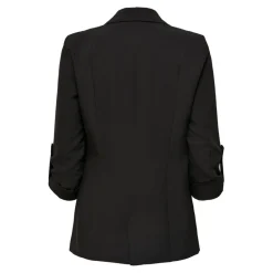 Blazer regular fit col à revers noir Lise