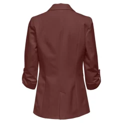 Blazer regular fit col à revers marron clair Julia