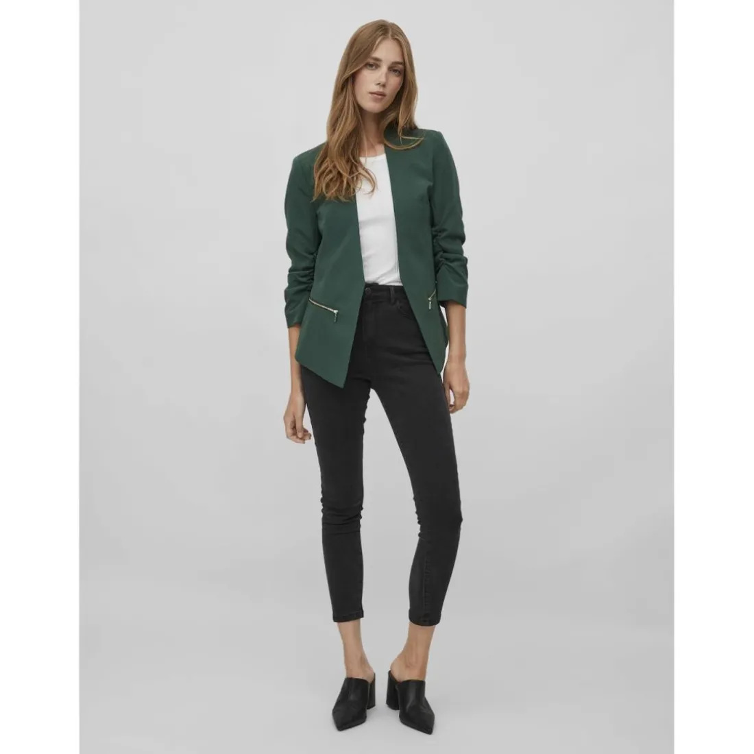 Blazer regular fit col italien vert Hazel