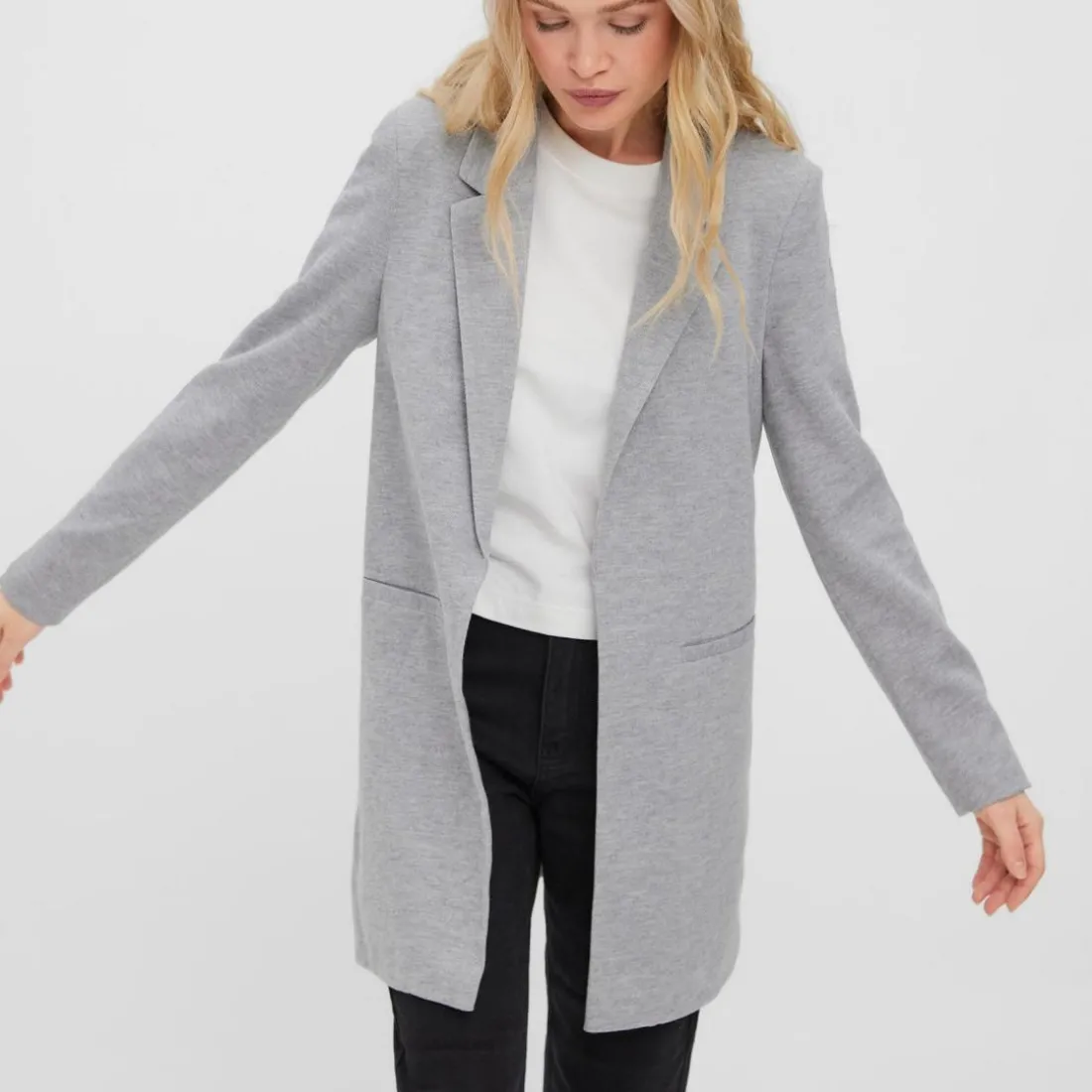 Blazer Regular Fit Revers à encoche gris
