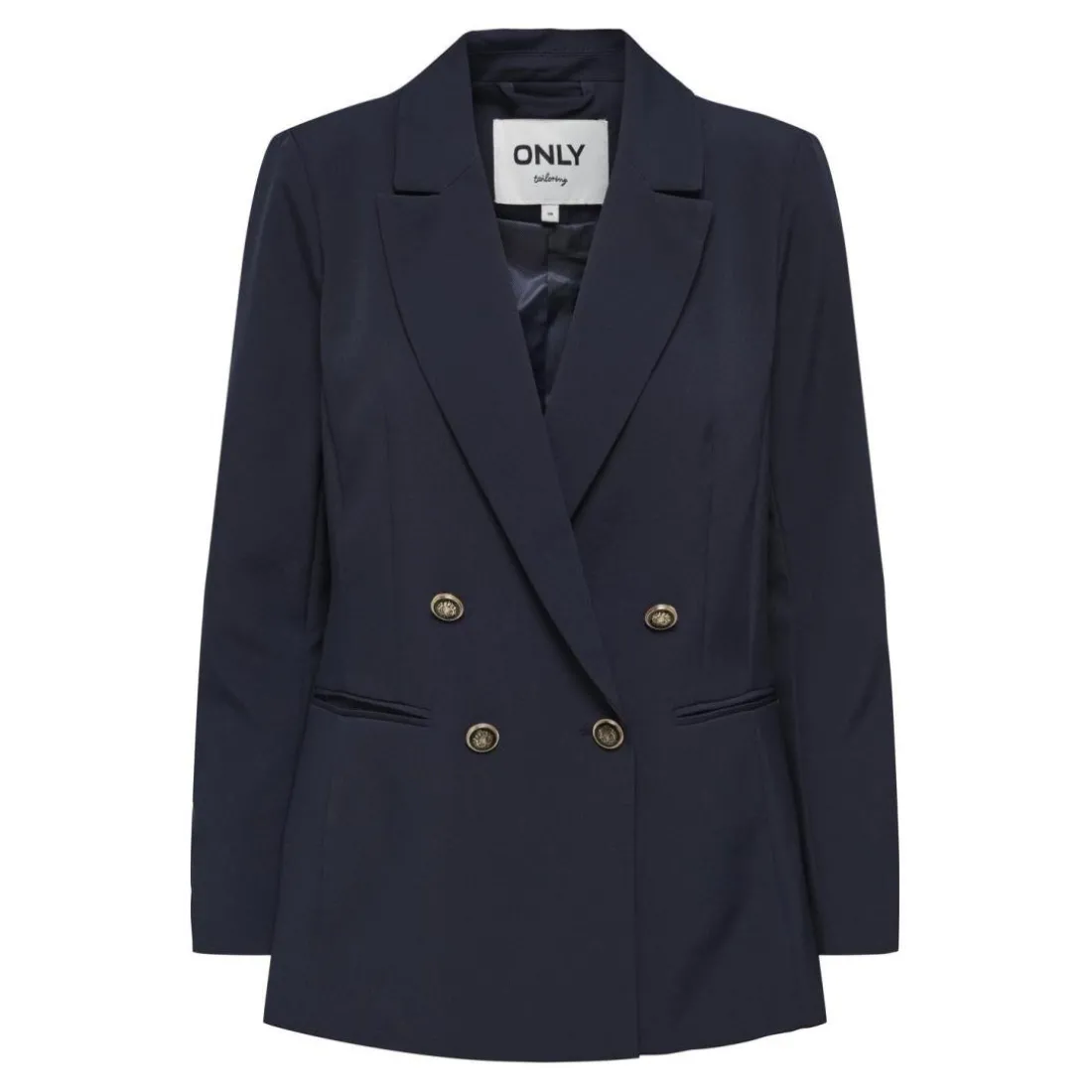 Blazer slim fit fermeture par bouton revers à encoche bleu foncé Clio