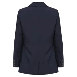 Blazer slim fit fermeture par bouton revers à encoche bleu foncé Clio