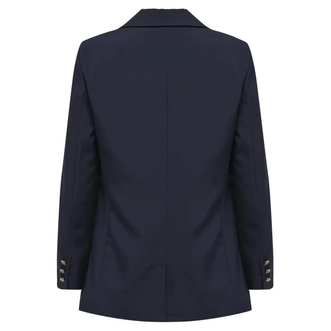 Blazer slim fit fermeture par bouton revers à encoche bleu foncé Clio
