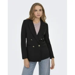 Blazer slim fit fermeture par bouton revers à encoche noir Page