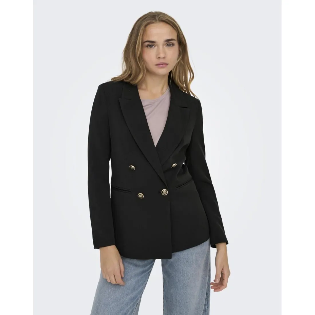 Blazer slim fit fermeture par bouton revers à encoche noir Page