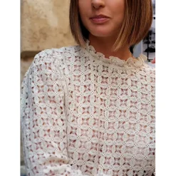 Blouse COSETTE - Beige Naturel en coton