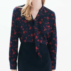 Blouse femme noire en viscose