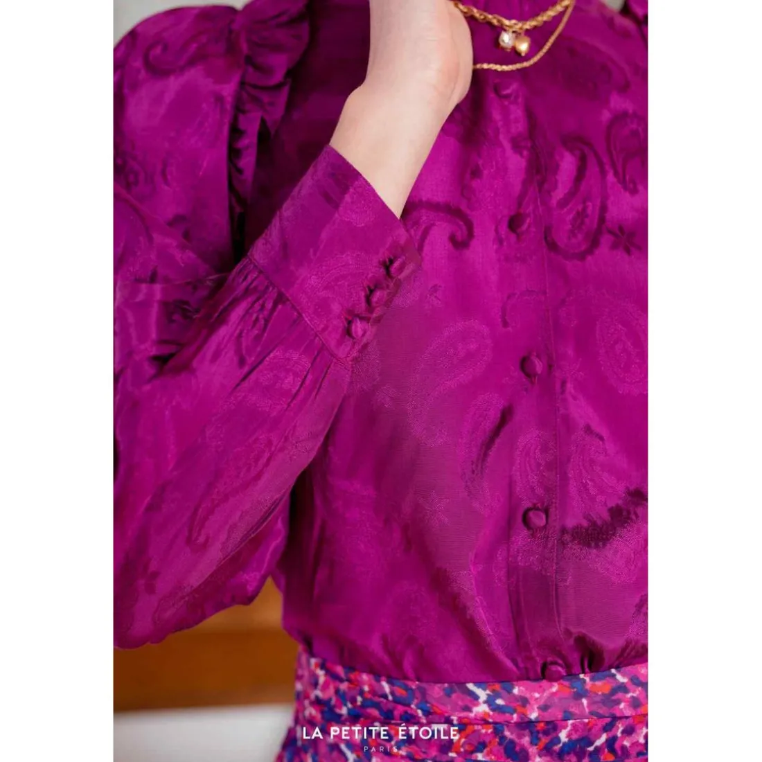 Blouse Izana violet en viscose