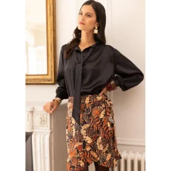 Blouse Lavallière Meng noir