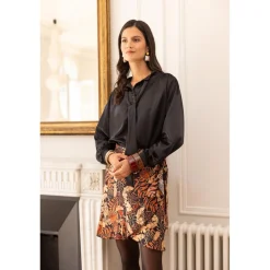 Blouse Lavallière Meng noir