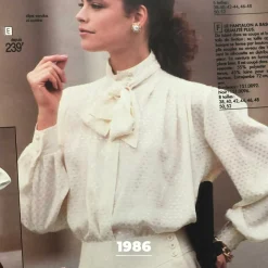 Blouse lavallière vert anis - Sylvie