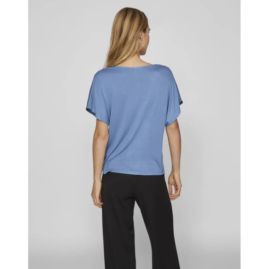 Blouse manches courtes bleu foncé Pey