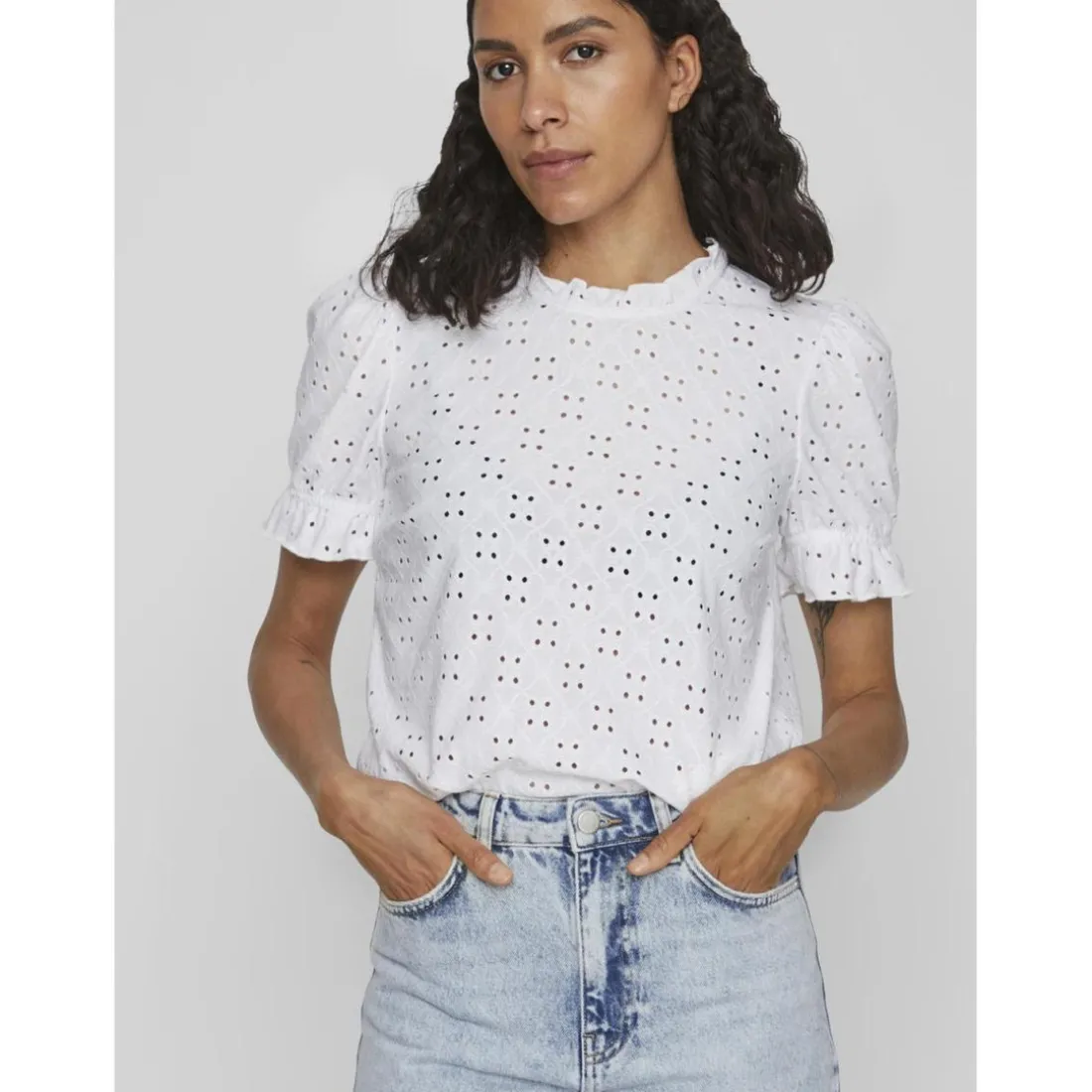 Blouse manches courtes blanc Quin