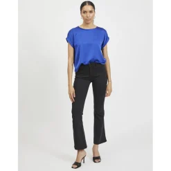 Blouse manches courtes bleu Queen