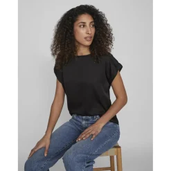 Blouse manches courtes noir Demi