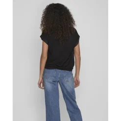 Blouse manches courtes noir Demi