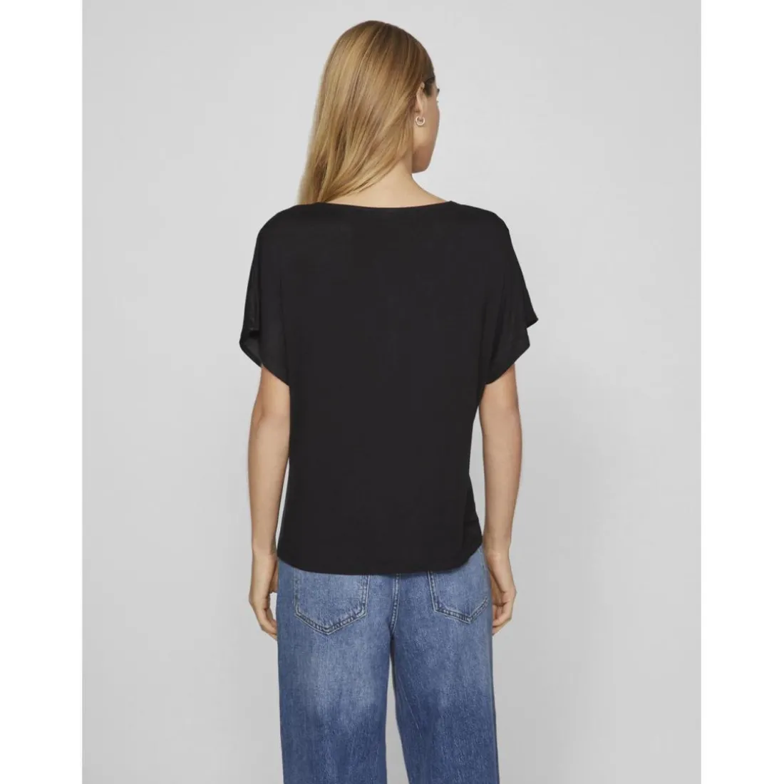 Blouse manches courtes noir Lila