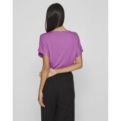 Blouse manches courtes rose Tess
