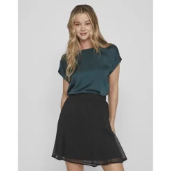 Blouse manches courtes turquoise Wynn