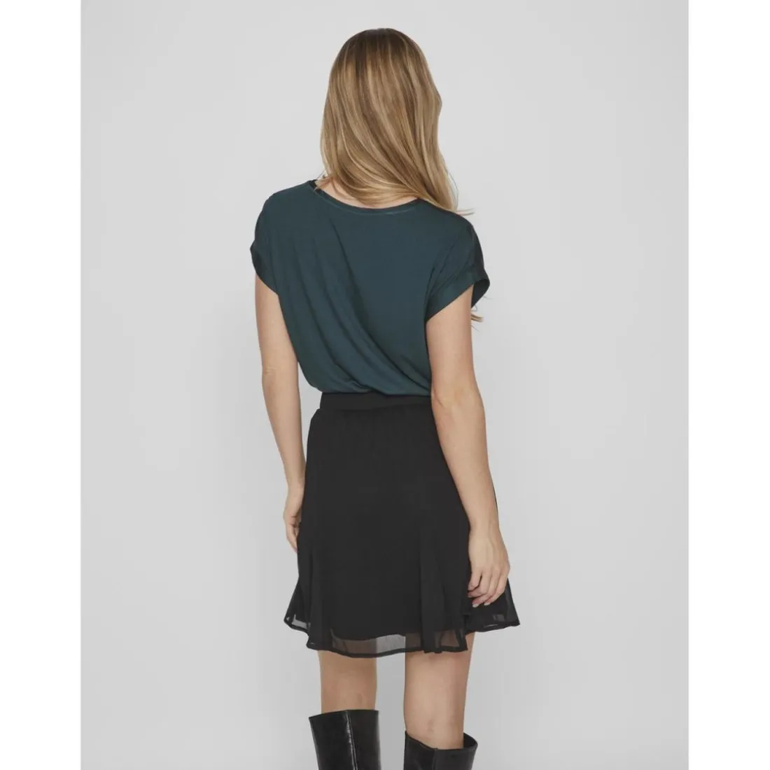 Blouse manches courtes turquoise Wynn