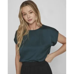 Blouse manches courtes turquoise Wynn