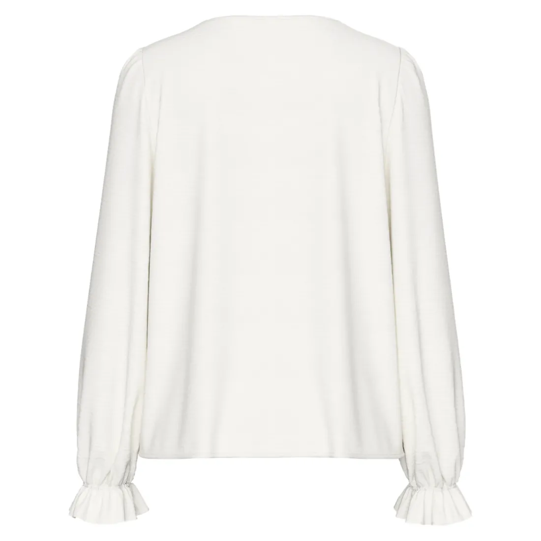Blouse manches longues col en V Tiffany blanc écru Vera