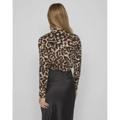 Blouse manches longues marron clair