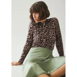 Blouse manches longues marron clair