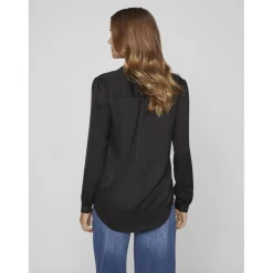 Blouse manches longues noir Nea