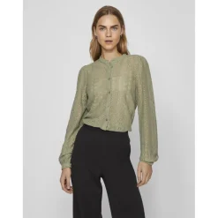 Blouse manches longues vert foncé Anya