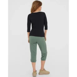 Blouse Regular Fit Col bateau Manches 3/4 Longueur regular noir