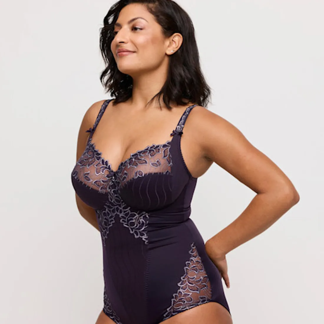 body à bonnets emboîtants Amethyst Gem violet
