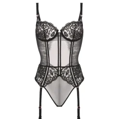 Body avec culotte tanga intégrée noir