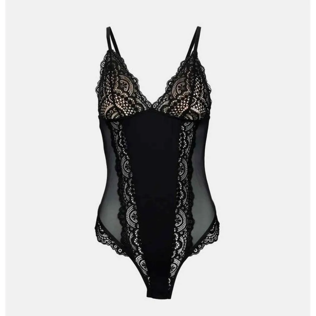 Body décolleté Sans Armatures - Noir Scandale eco-lingerie