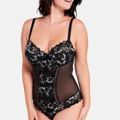 Body dentelle avec armatures noir - Arum Gala
