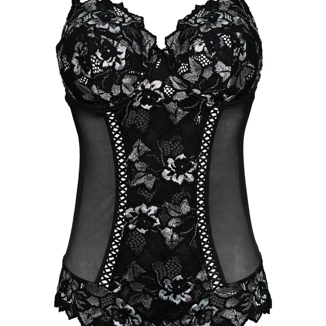 Body dentelle avec armatures noir - Arum Gala