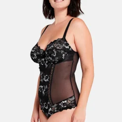 Body dentelle avec armatures noir - Arum Gala