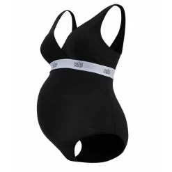 Body grossesse et allaitement Noir - Cache Coeur
