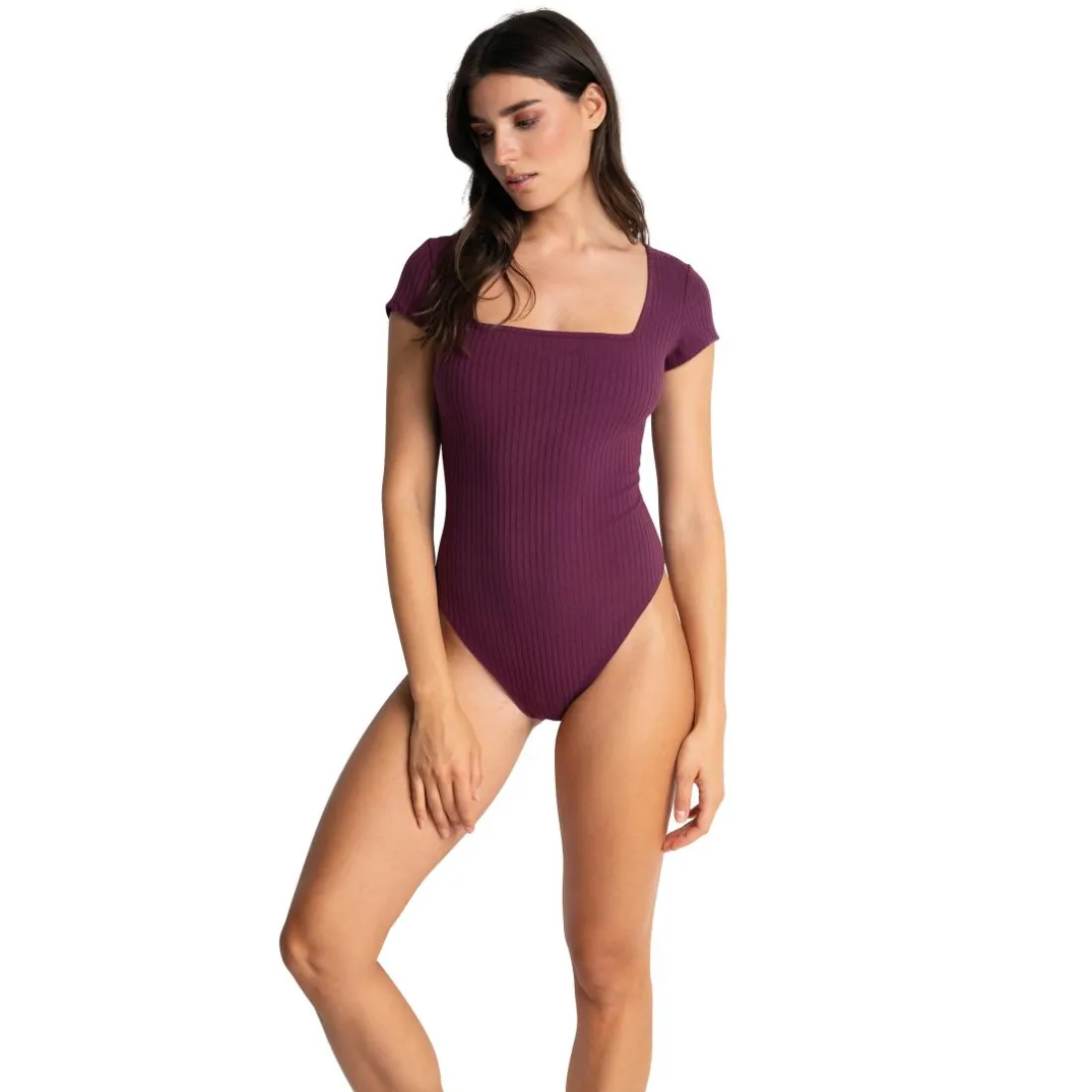 Body manches courtes Isabella violet