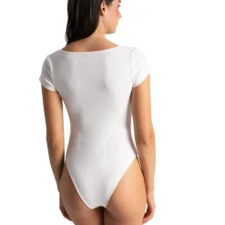 Body manches courtes Isabella blanc