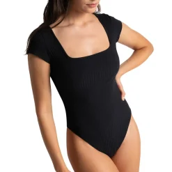 Body manches courtes Isabella noir