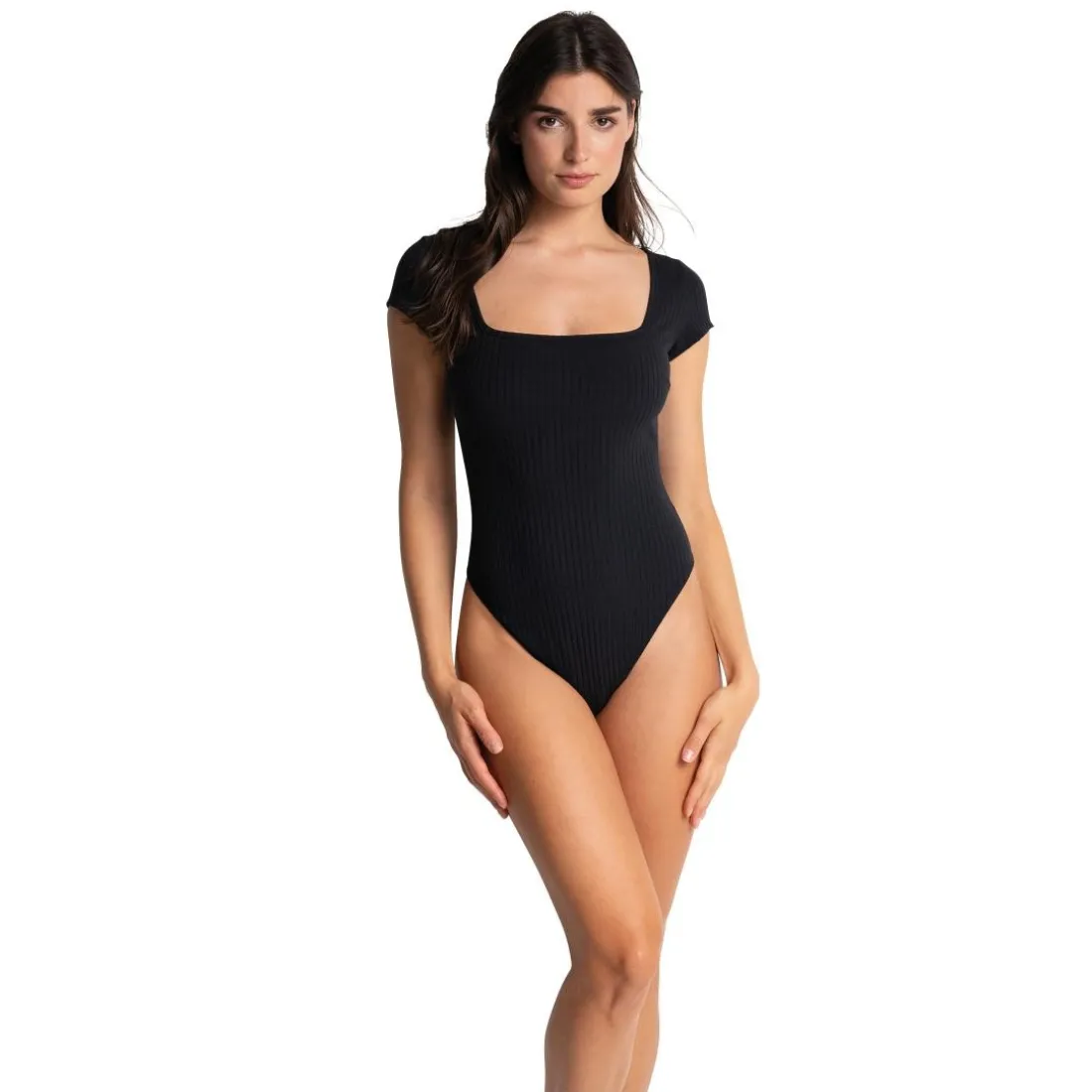 Body manches courtes Isabella noir