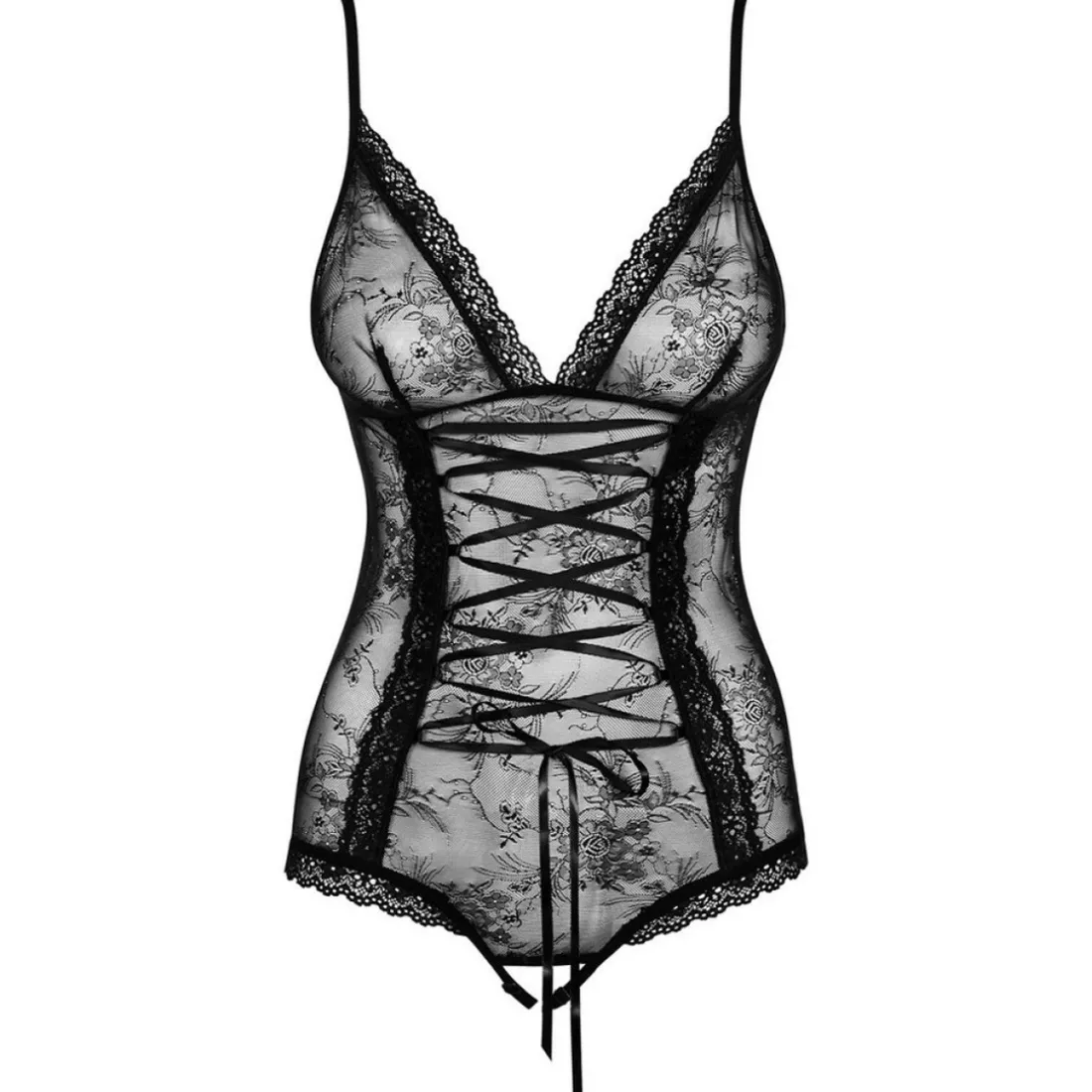 Body ouvert dentelle noir